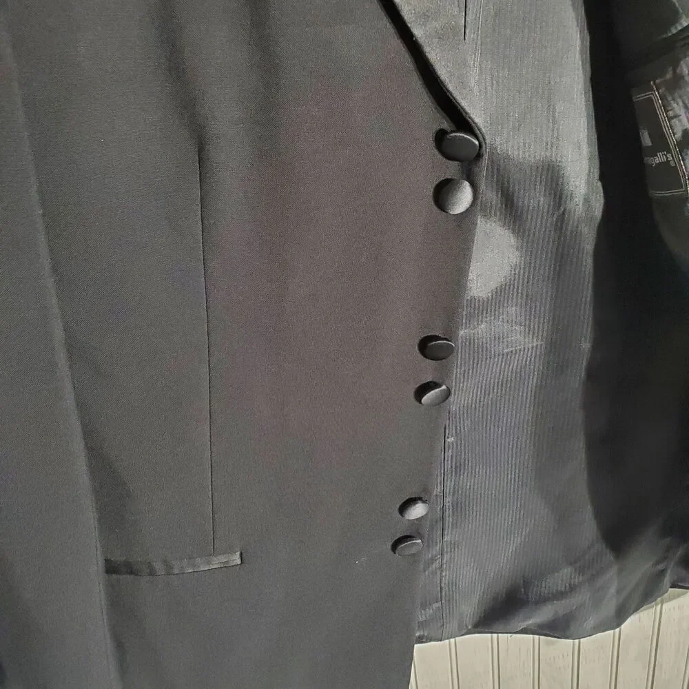 FLUMAGALLI'S TUXEDO BLACK LONG SLEEVE WOOL SIZE 42L